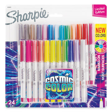 Sharpie® Cosmic Color Permanent Markers, Extra-fine Needle Tip, Assorted Cosmic Colors, 24-pack freeshipping - TVN Wholesale